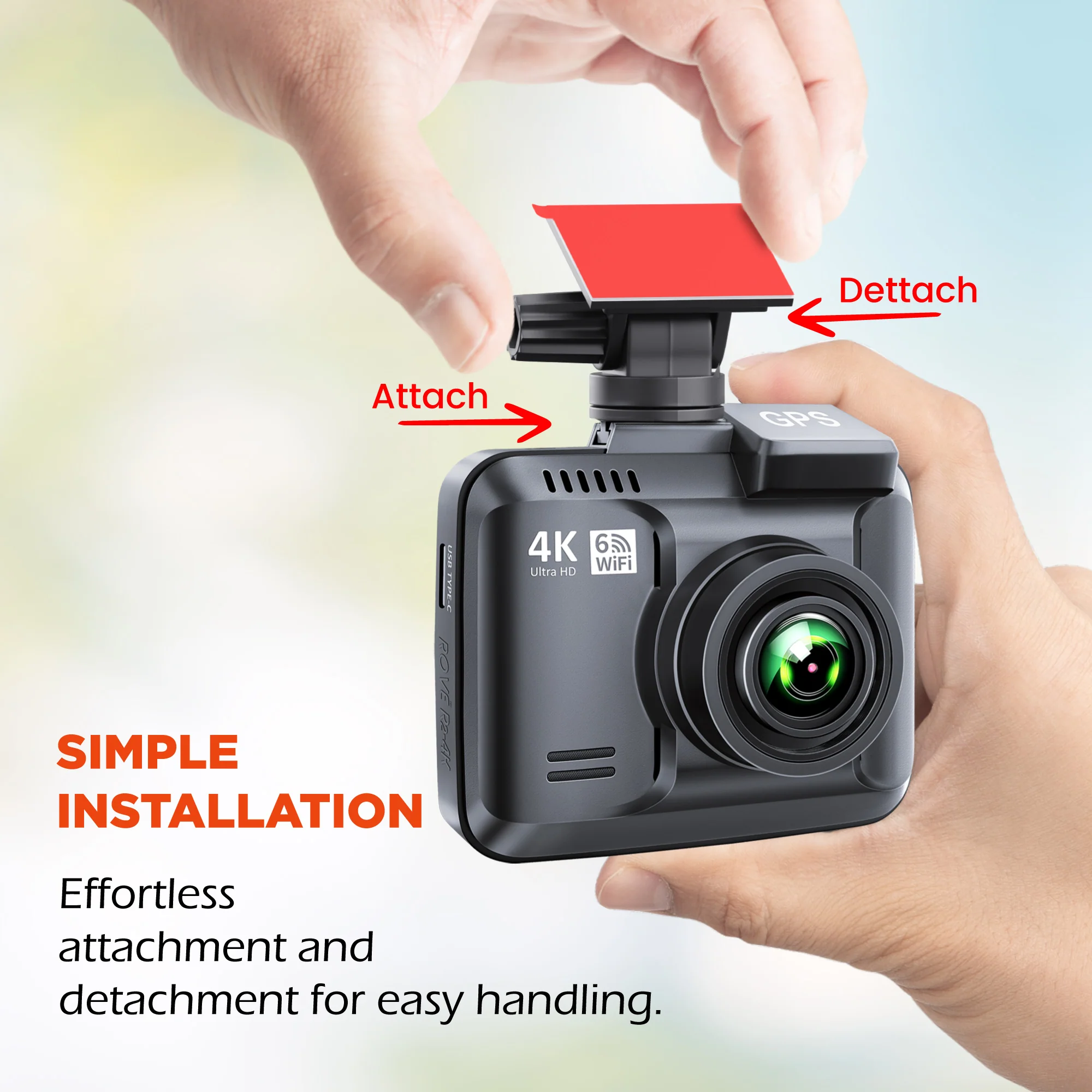 3M Sticky Mount For ROVE R2-4K, R2-4K PRO & R2-4K DUAL Dash Cams - Free 1x Easy Peel Electrostatic Film - Image 3