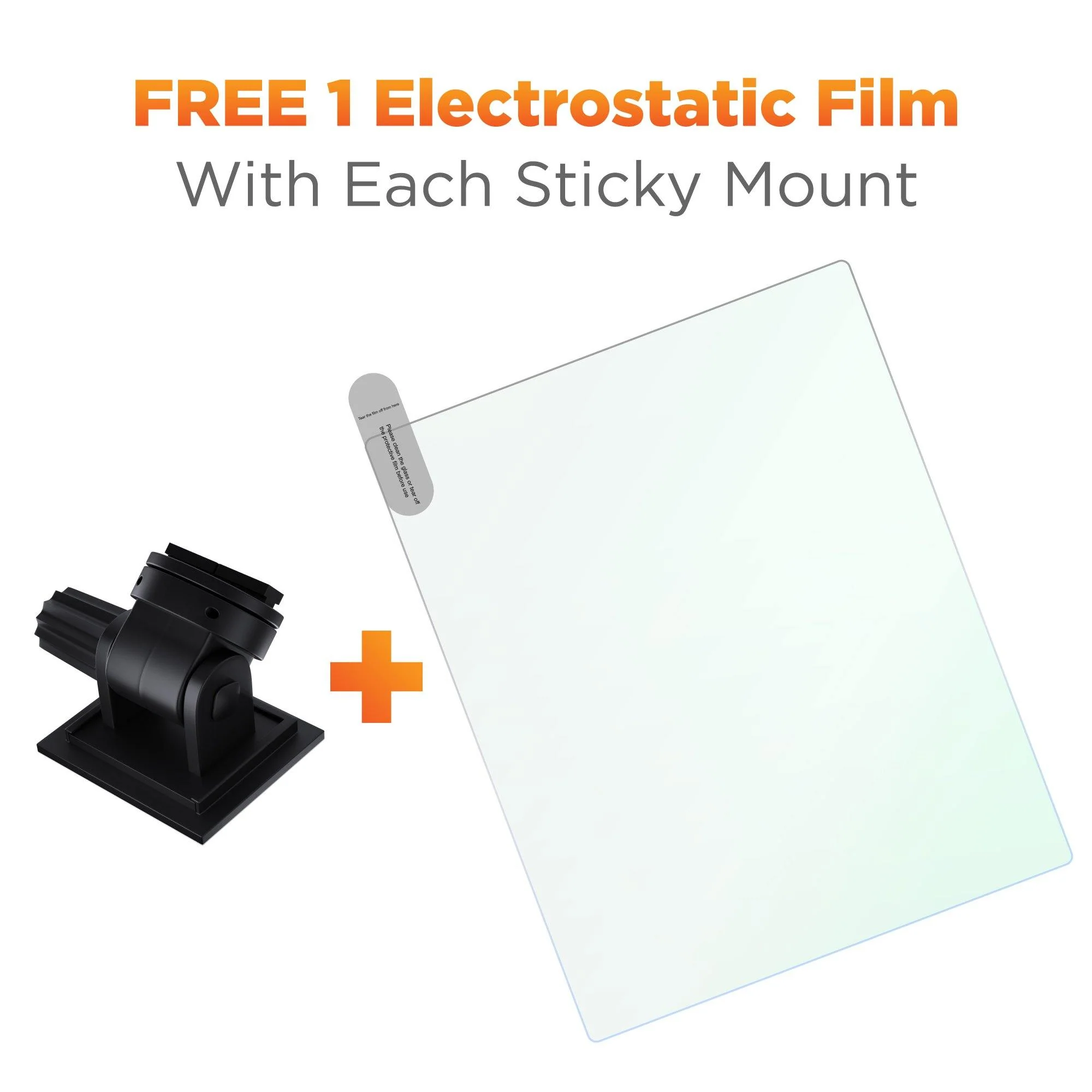 3M Sticky Mount For ROVE R2-4K, R2-4K PRO & R2-4K DUAL Dash Cams - Free 1x Easy Peel Electrostatic Film - Image 7