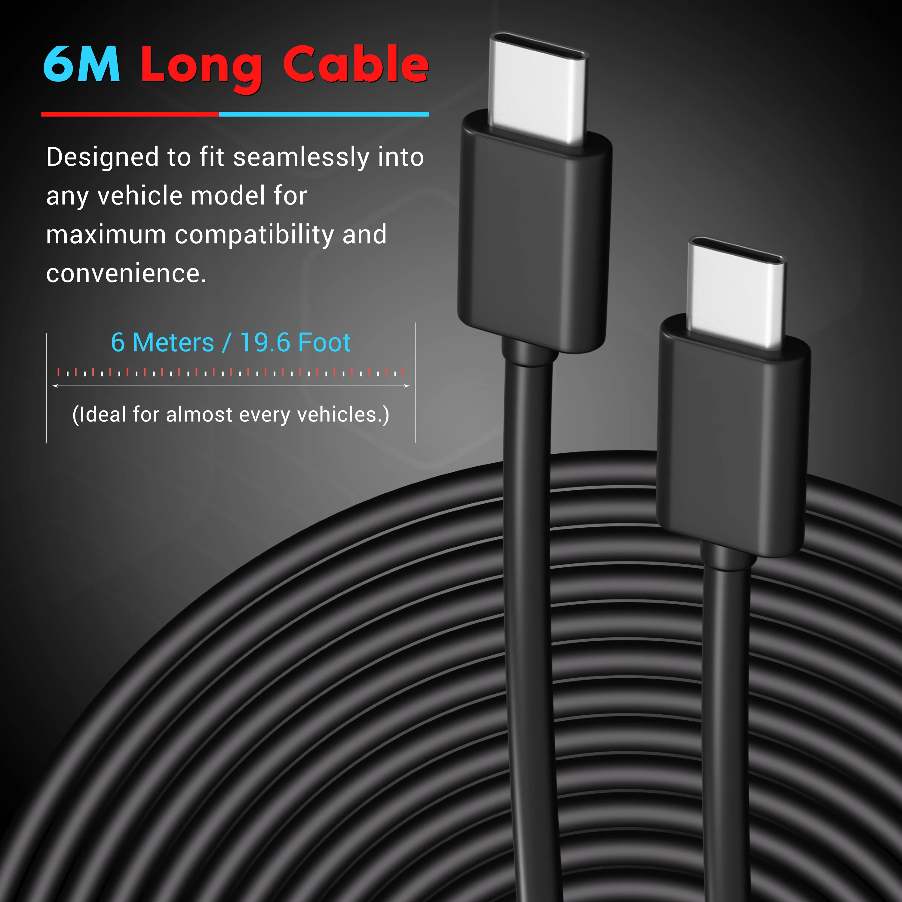 ROVE Ultimate 6M Rear Camera Cable for R2-4K DUAL Dash Cam - Ultimate Connectivity Solution - Image 4