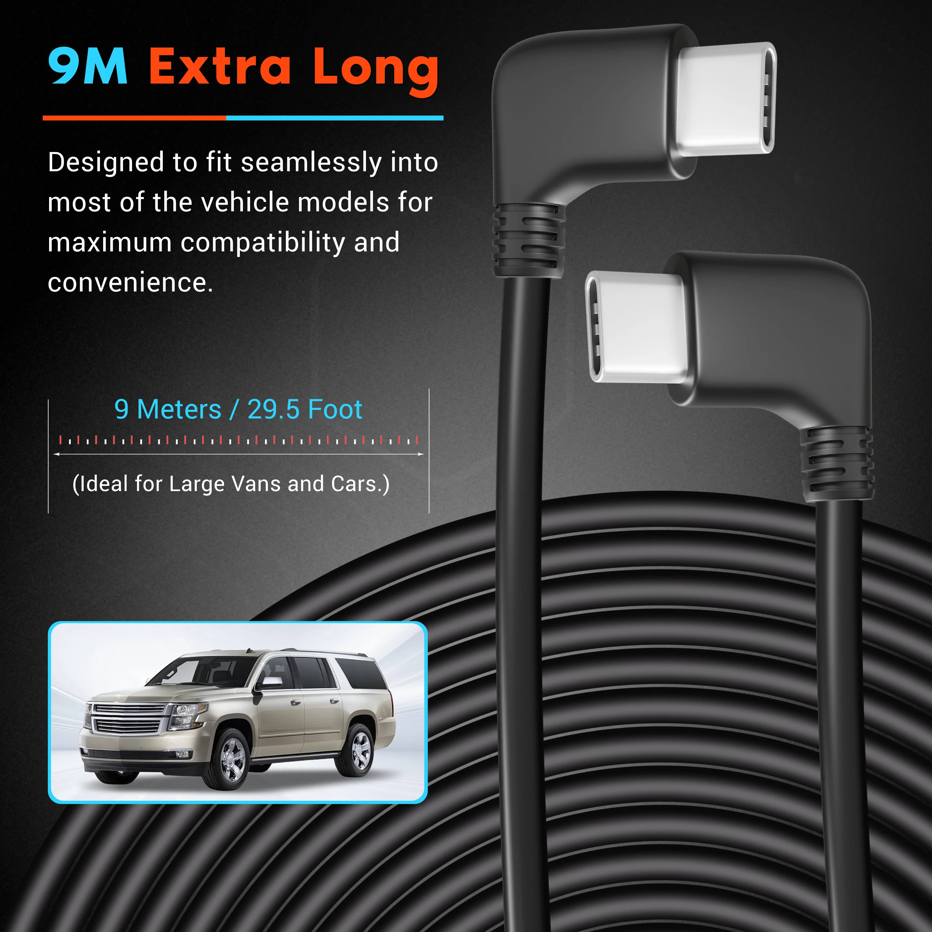 ROVE Ultimate 9M Extended Rear Camera Cable for R2-4K DUAL Dash Cam - Ultimate Connectivity Solution - Image 5