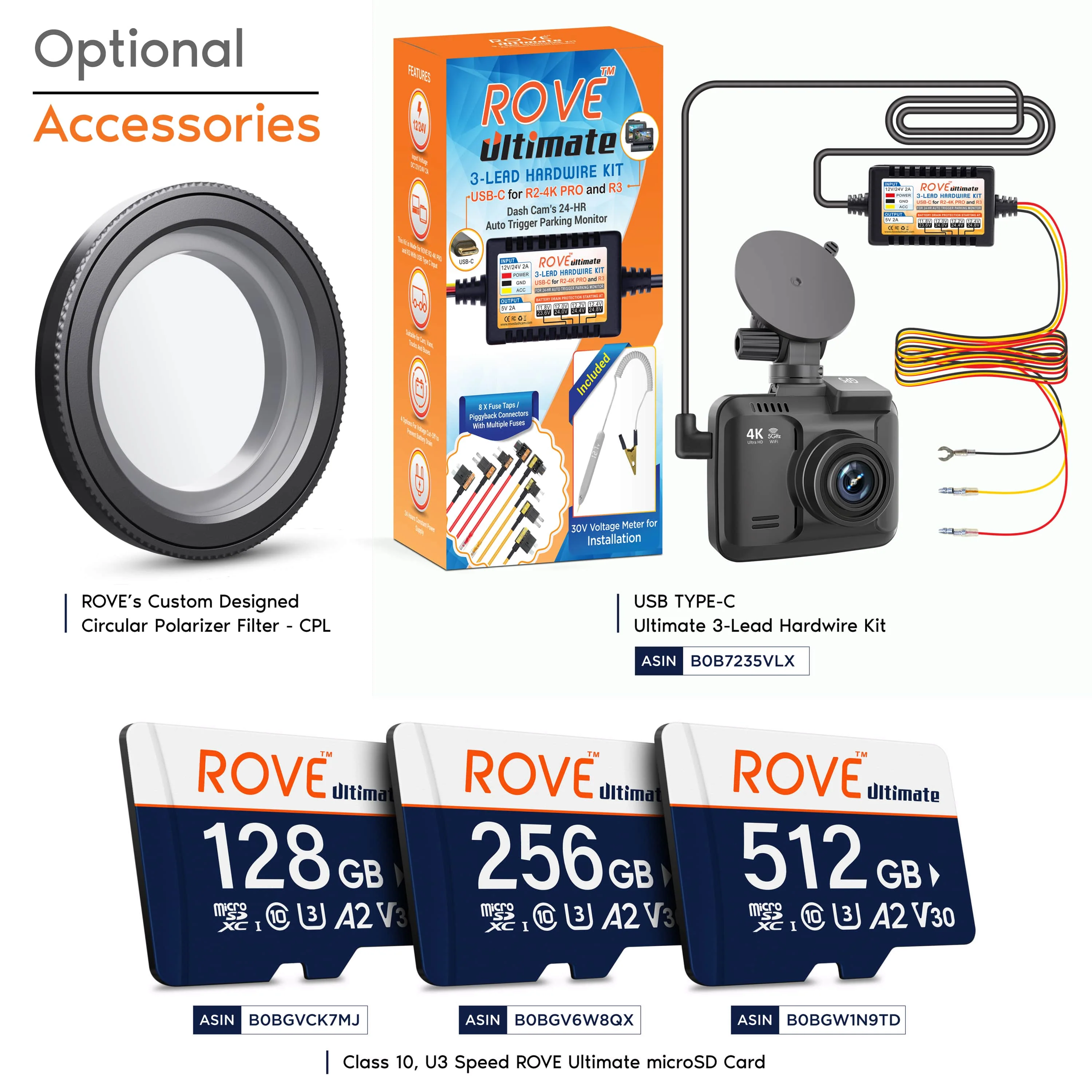 ROVE R2-4K PRO Dash Cam  | FREE 128 PRO GB SD Card - Image 8
