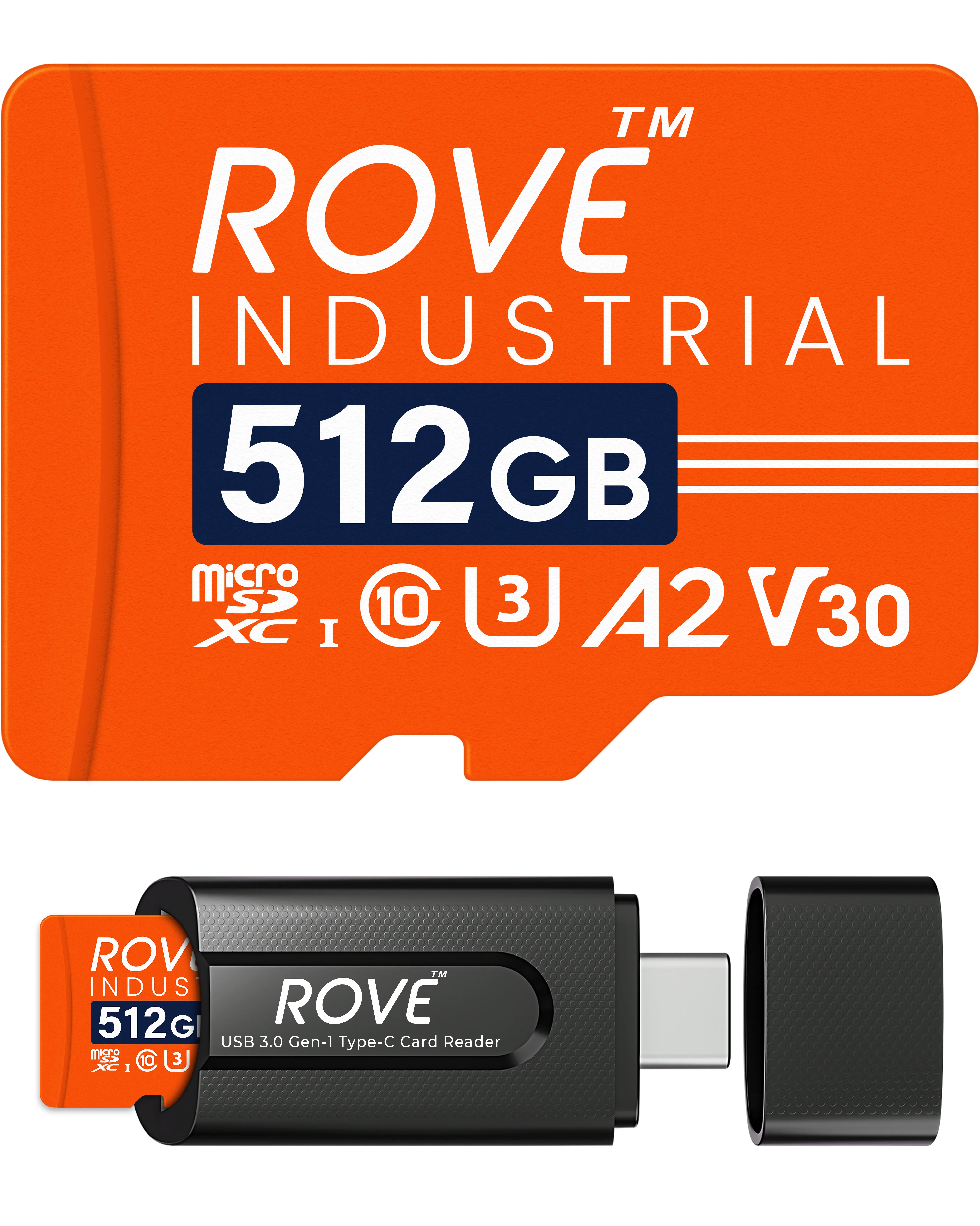 ROVE Industrial 128GB/256GB/512GB/1TB Micro SD Card with USB 3.0 Type C Card Reader, High Endurance microSDXC Memory Card 100MB/s Read Speed, C10, U3, V30, 4K, A2 for Dash Cam, Android Smart Phones, Tablets, Games - Image 11