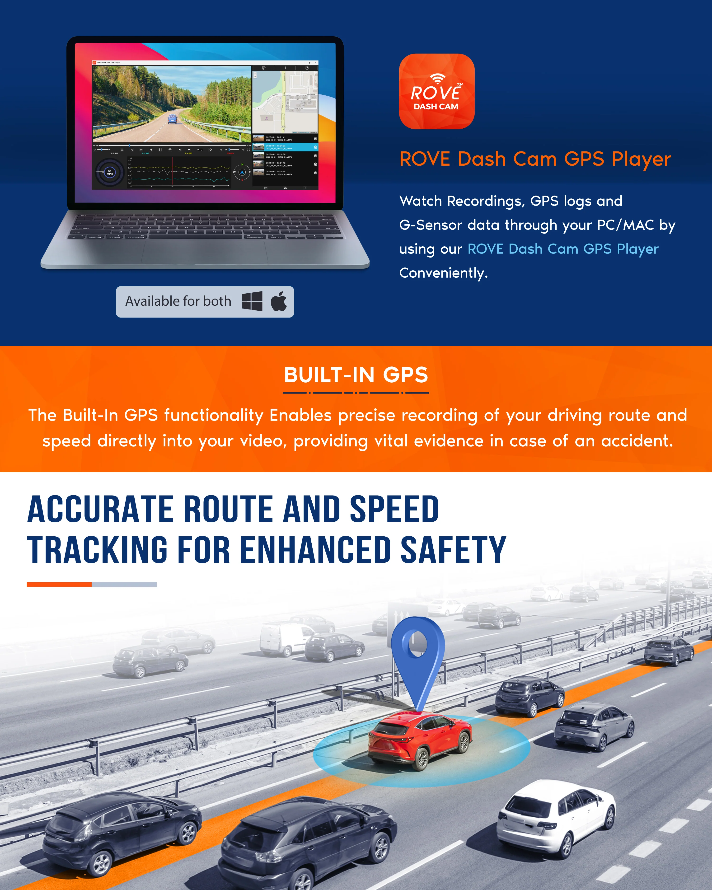 ROVE R2-4K Dash Cam 4K Ultra HD 2160P Car Dashboard Camera Built In Wi-Fi 6 & GPS - Image 5
