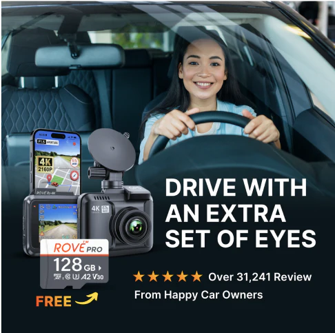 ROVE R2-4K Dash Cam Bundle | FREE ROVE PRO 128 GB microSD Card - Image 2