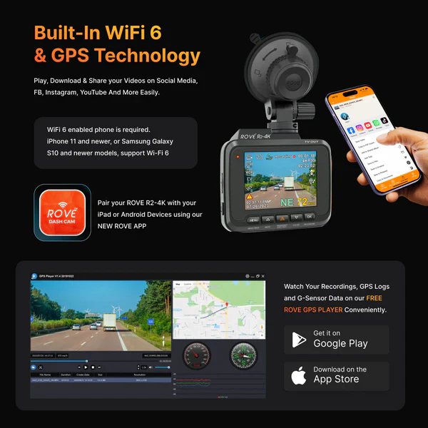 ROVE R2-4K Dash Cam Bundle | FREE ROVE PRO 128 GB microSD Card - Image 8