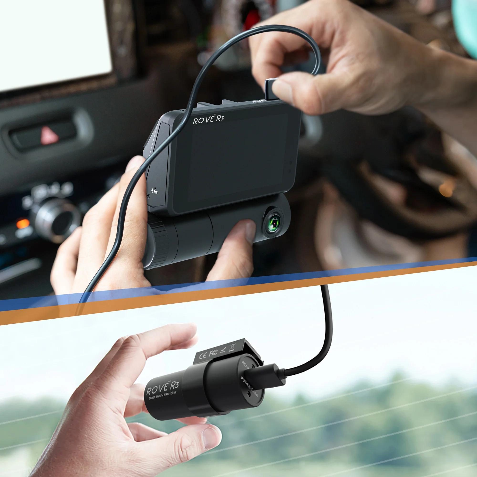 ROVE Ultimate 29.5FT/9M USB Type-C to Type-C Extra Long Cable for ROVE R3 Rear Camera | Check Compatibility Image Before Purchasing - Image 6