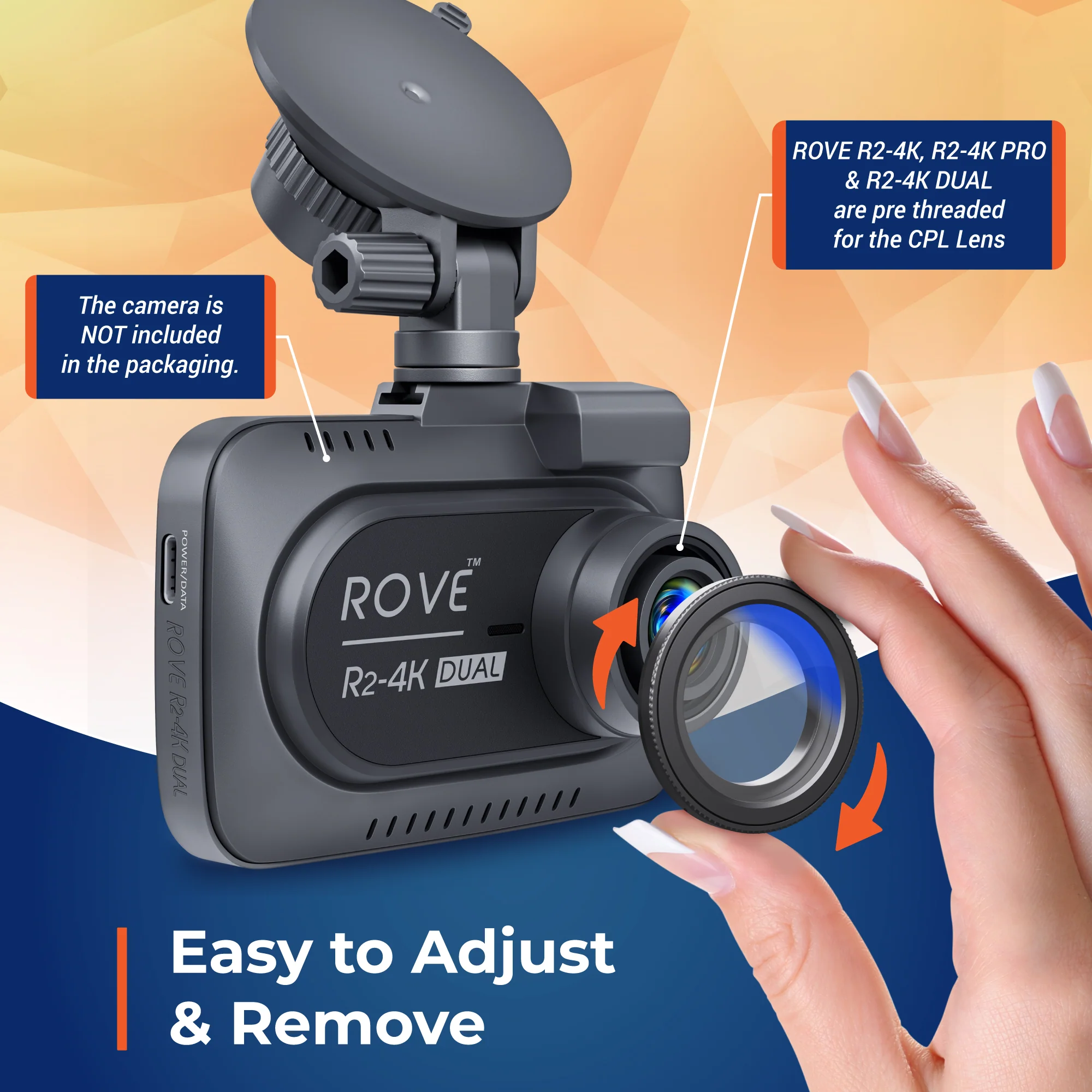 ROVE Ultimate CPL Filter for ROVE R2-4K PRO, R2-4K DUAL and R2-4K (with USB-C Port) Dash Cam Models - Image 5