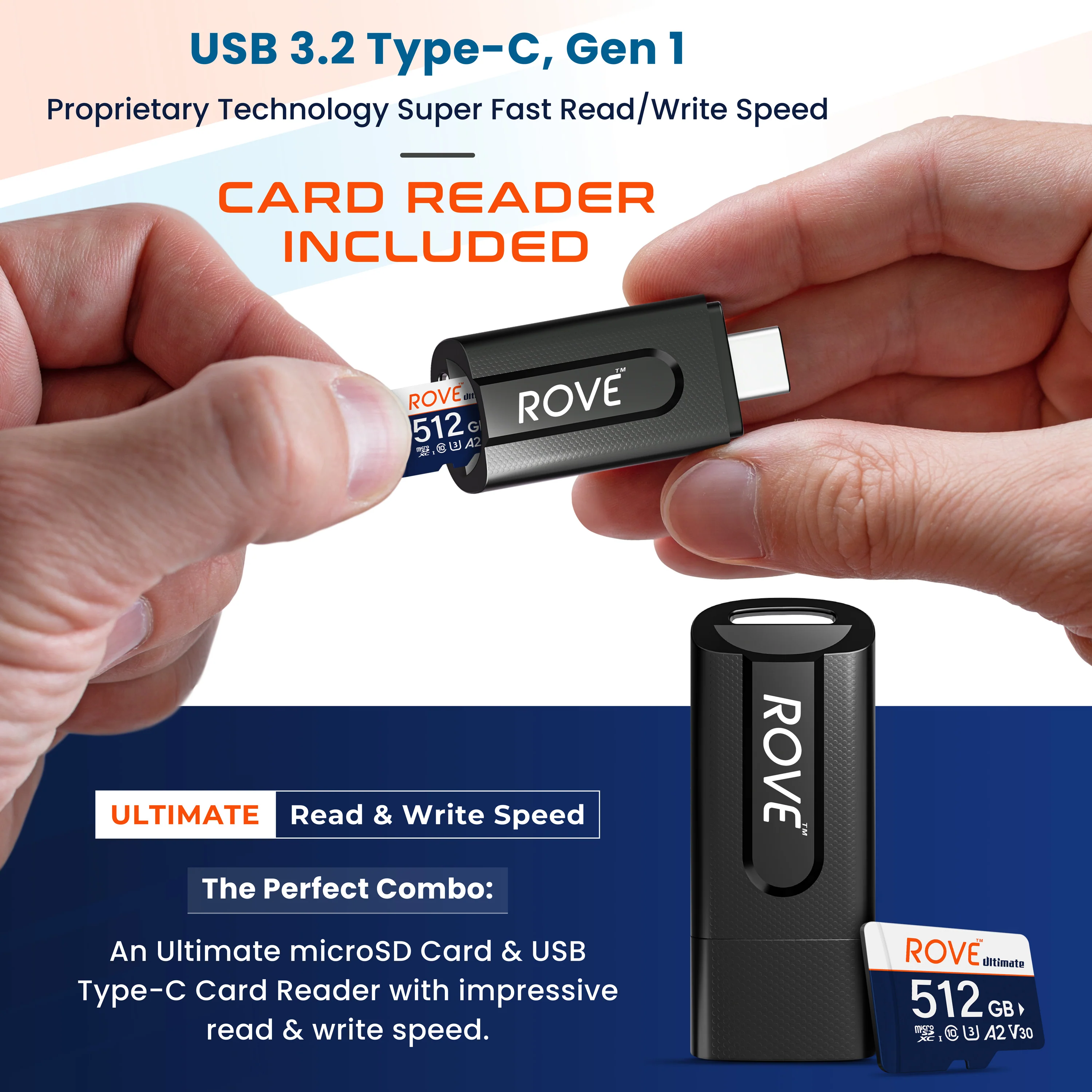 ROVE Ultimate 512GB/256GB/128GB Micro SD Card with Card Reader | Returned Item within their 1st 30-days [Open Box] - Image 3